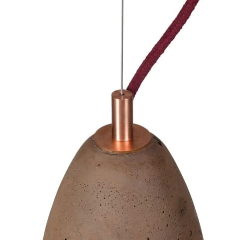 KOBE 2 betonowa lampa sufitowa, wysokość 29 cm