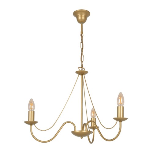 Złoty żyrandol świecznikowy Bartez 3 ramion, styl klasyczny.jpg