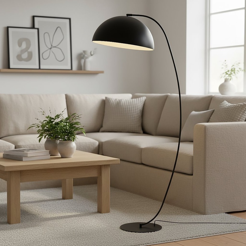 Lampa podłogowa ARCOS czarna z łukową konstrukcją i półokrągłym kloszem.jpg