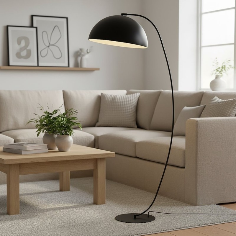 Lampa podłogowa ARCOS czarna z łukową konstrukcją i półokrągłym kloszem.jpg
