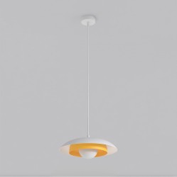 Skin 1 WH biało-pomarańczowa, lampa wisząca, średnica 30cm do kuchni.jpg