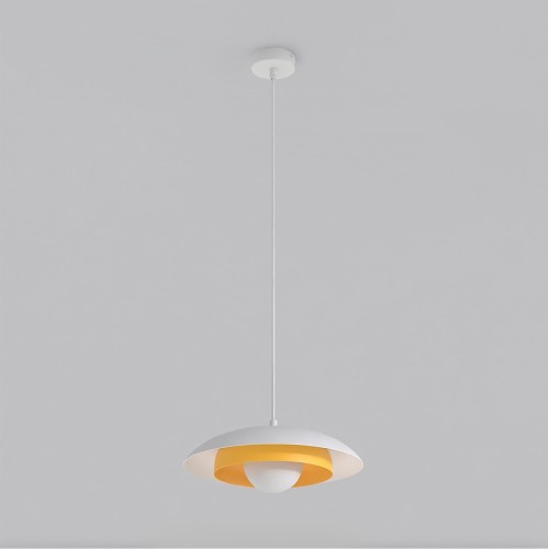 Skin 1 WH biało-pomarańczowa, lampa wisząca, średnica 30cm do kuchni.jpg
