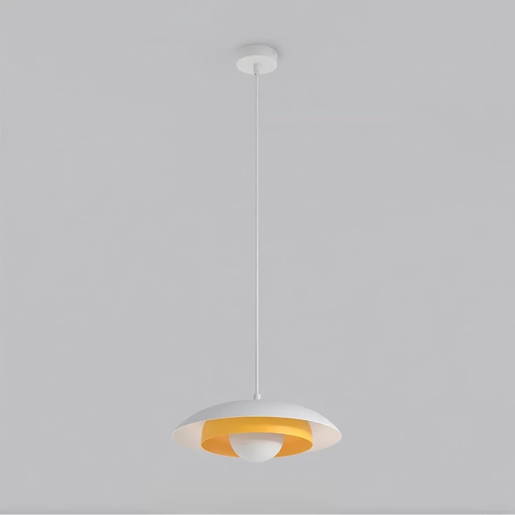 Skin 1 WH biało-pomarańczowa, lampa wisząca, średnica 30cm do kuchni.jpg