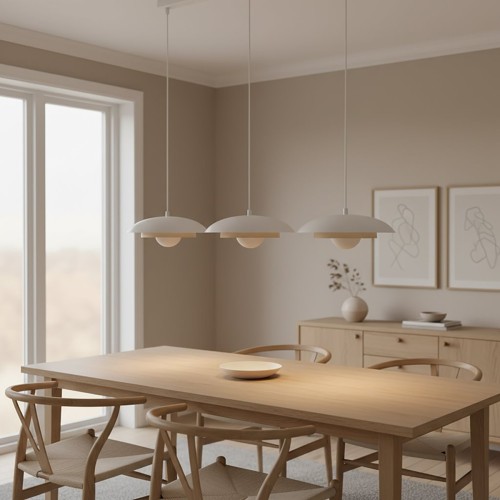 lampa wisząca potrójna Skin WH Mokka  nad stół prostokątny.jpg