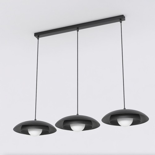 lampa sufitowa Skin BL potrójna do jadalni i kuchni czarne klosze.jpg