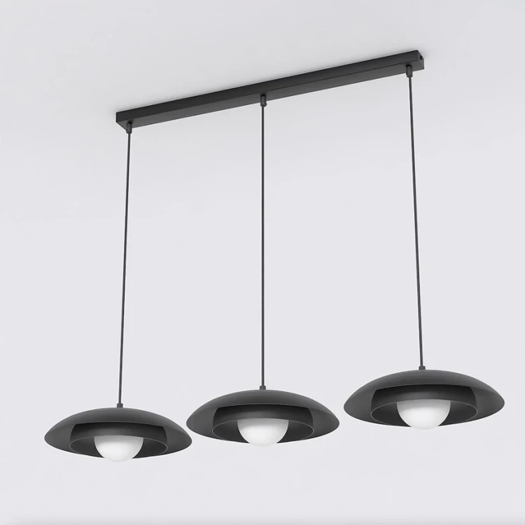 lampa sufitowa Skin BL potrójna do jadalni i kuchni czarne klosze.jpg