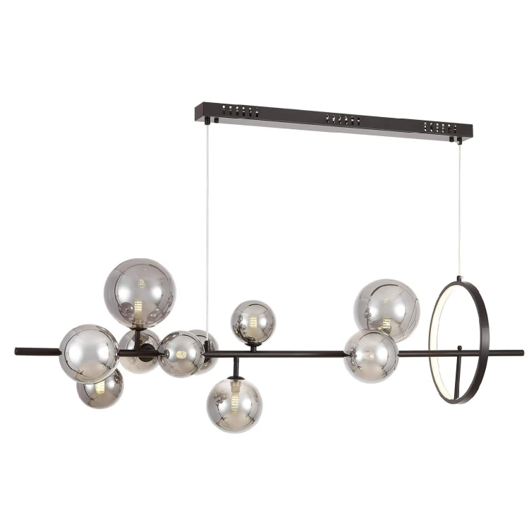 lampa nad wyspę kuchenną Boston 120 Long loft dymione szkło LED.