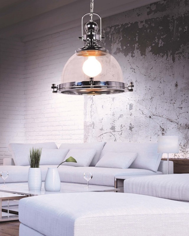 nowoczesna lampa wisząca loft   Lofta  chrom 40 cm aranżacja.jpg