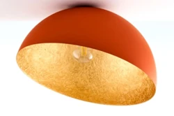 Plafon-Sfera-półkula-w-kolorze-ceglanym-ze-złotym-wnętrzem.webp
