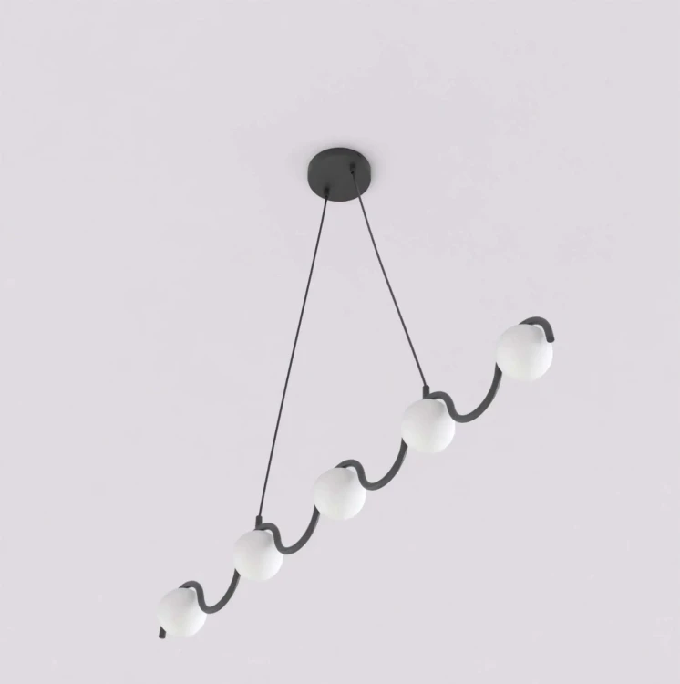 lampa-nad-wyspę-kuchenną-Sinus-Black-5-punktów-światła-G9.webp