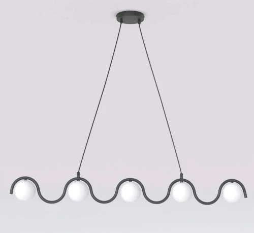 czarna-lampa-nad-stół-do-jadalni-Sinus-Black-falowana-konstrukcja.webp