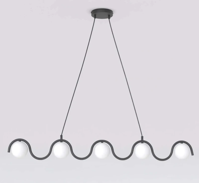 czarna-lampa-nad-stół-do-jadalni-Sinus-Black-falowana-konstrukcja.webp