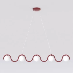 lampa-liniowa-nad-stół-burgund-z-mlecznymi-kloszami-Sinus-Burgundy.webp