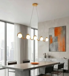 lampa-liniowa-nad-stół-żółta-z-kolorowymi-akcentami-Sinus-5-Orange.webp