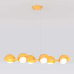 Boom-6-pomarańczowa-modernistyczna-lampa-wiszaca_-szęśc-kloszy_-oświetlenie-stołu-w-jadalni-i-kuchni.webp