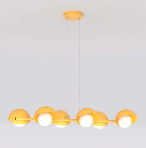 Boom-6-pomarańczowa-modernistyczna-lampa-wiszaca_-szęśc-kloszy_-oświetlenie-stołu-w-jadalni-i-kuchni.webp