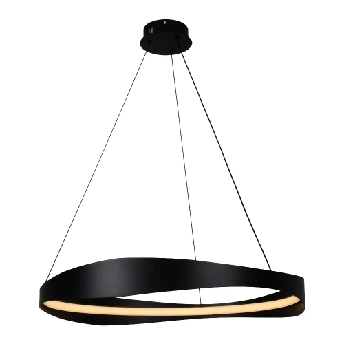 nowoczesna czarna lampa wisząca LED do salonu Milano Black 60.webp