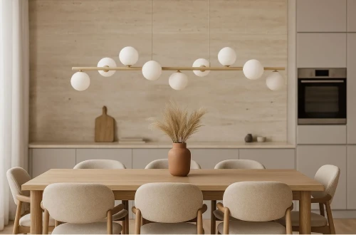 Lampa-wisząca-Ardi-9-nad-podłużnym-stołem-w-jadalni-kolor-beżowy.webp