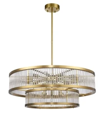 Rugia 80 D żyrandol kryształowy do salonu glamour złoty mosiądz średnica 80 cm.webp