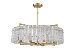 Florida 80 żyrandol kryształowy glamour złoty do dużego salonu 80 cm.webp