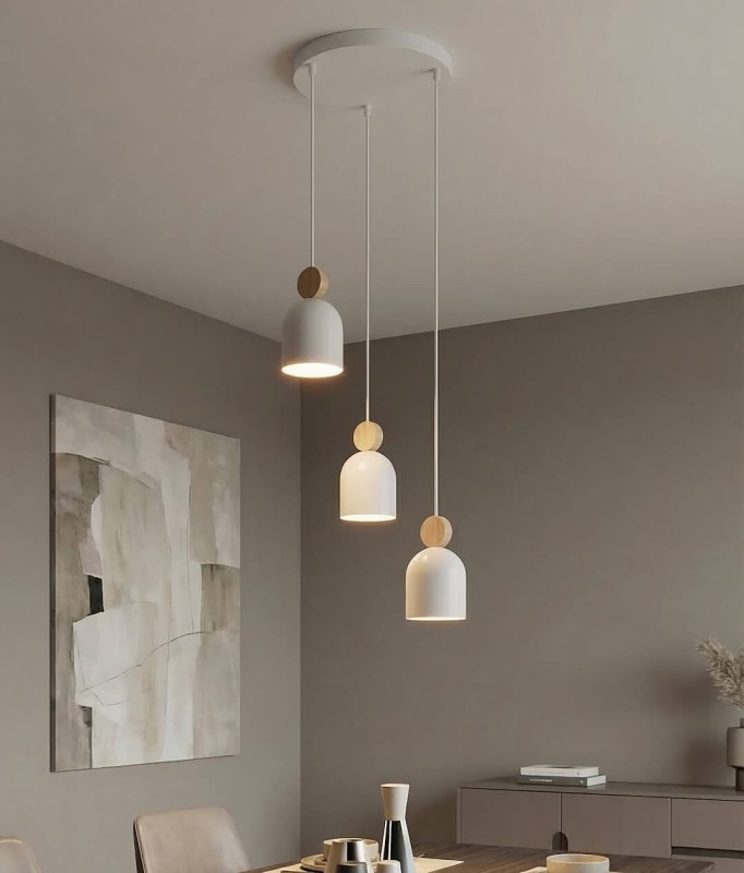 Mesi 3 White biała lampa wisząca 3-punktowa nad stół w jadalni.jpg