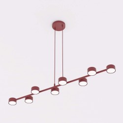 Megara 8 Burgund podłużna lampa wisząca nad stół i wyspę kuchenną.jpg