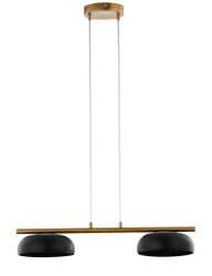 Lampa-wisząca-z-dwoma-czarnymi-kloszami-Olaf-2-czarno-złota.webp