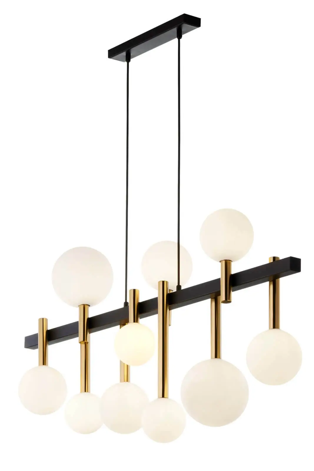 Lunare-10-czarno-złota-lampa-wisząca-z-10-białymi-szklanymi-kulami-szerokośc-100cm.webp