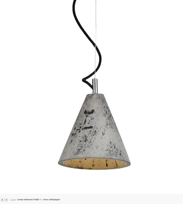 KOBE 1 betonowa lampa sufitowa, wysokość 19 cm