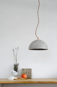 SFERA M betonowa lampa sufitowa, średnica 32 cm