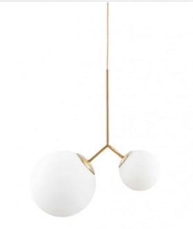 nowoczesna lampa wisząca - White Ball Hromo  białe kule