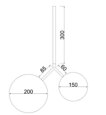 White Ball Hromo  białe kule nowoczesna lampa wisząca