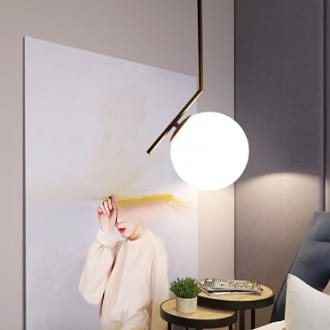 White Ball 20  biała kula nowoczesna lampa wisząca