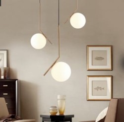 White Ball 20  biała kula nowoczesna lampa wisząca