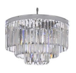 Żyrandol kryształowy kaskada Quartz Fall Chrom 50cm