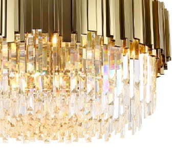 Illuminating Chandelier Brass– żyrandol  kryształowy 60cm