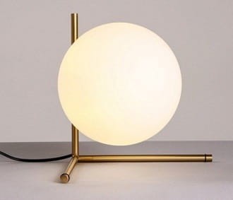 White Ball table lampka stołowa nowoczesna biała kula