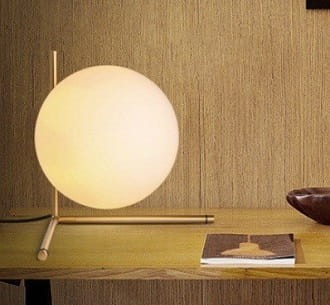 White Ball table lampka stołowa nowoczesna biała kula