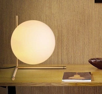 White Ball table lampka stołowa nowoczesna biała kula