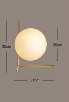 White Ball table lampka stołowa nowoczesna biała kula