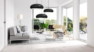 Duża lampa wisząca Cocco Ufo Duo Color 60 cm nad wyspę kuchenną