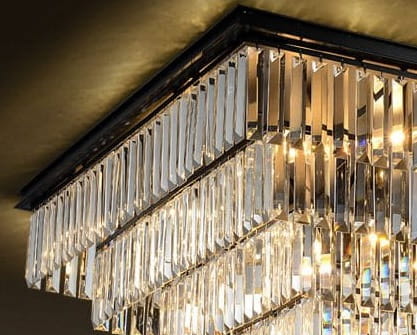 Quartz Ceiling Square 50  kwadratowy plafon kryształowy kaskada 50x50