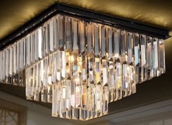 Quartz Ceiling Square 50  kwadratowy plafon kryształowy kaskada 50x50
