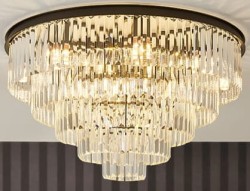 Quartz Ceiling Round 80  okrągły plafon kryształowy kaskada 80cm
