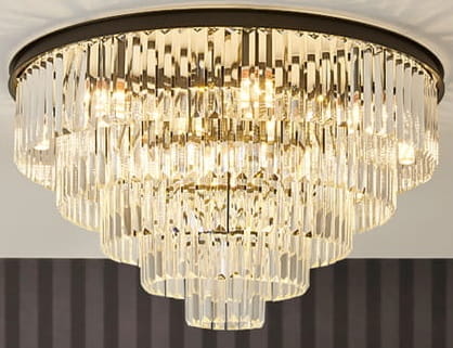 Quartz Ceiling Round 80  okrągły plafon kryształowy kaskada 80cm