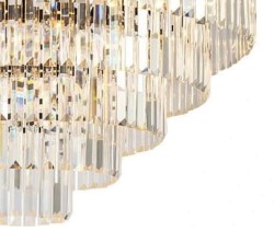 Quartz Ceiling Round 80  okrągły plafon kryształowy kaskada 80cm