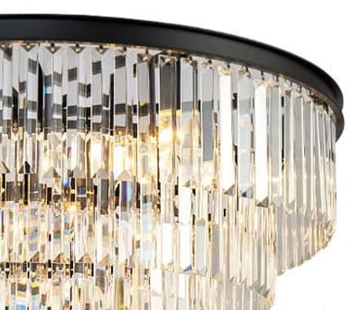 Quartz Ceiling Round 50  okrągły plafon kryształowy kaskada średnica 50cm