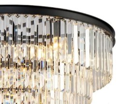 Quartz Ceiling Round 50  okrągły plafon kryształowy kaskada średnica 50cm