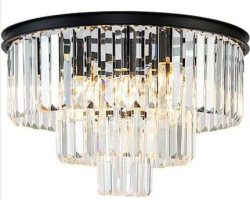 Quartz Ceiling Round 50  okrągły plafon kryształowy kaskada średnica 50cm