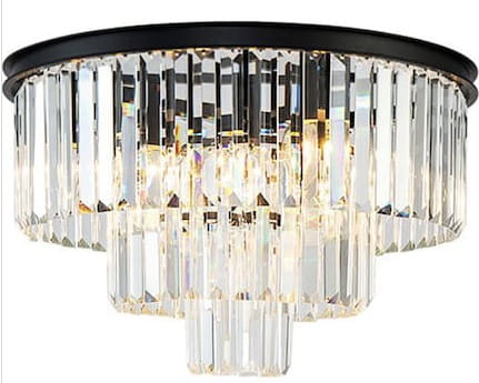 Quartz Ceiling Round 50  okrągły plafon kryształowy kaskada średnica 50cm